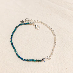 Pulseira Azurita (banho prata)
