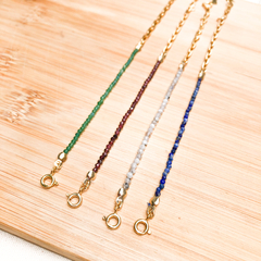 Pulseira Quartzo com turmalina (banho ouro) na internet