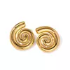 Pendientes espiral dorado