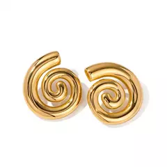 Pendientes espiral dorado