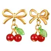 Pendientes lazo de cereza