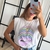 Remera boca multicolor blanca
