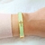 Bracelete Dourado Cruz Cravejada Feminino Oração e Fé com Detalhe em Resina