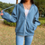 Moletom com capuz feminino com zíper e estética Y2K - comprar online