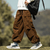 Calça Cargo masculino de veludo cotelê reto - loja online