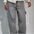 Calça jeans reta brilhante com bolsos, calça larga e estilosa para mulheres, estilo streetwear