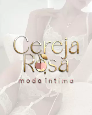 Cereja rosa moda íntima