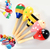 Maraca Madera Juguete Didactico Infantil Musical Instrumento