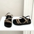 Sandalia Jana de Cuero Print con Base Negra - comprar online