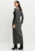 VESTIDO DRAPEADO MANGA LONGA SHOULDER - loja online