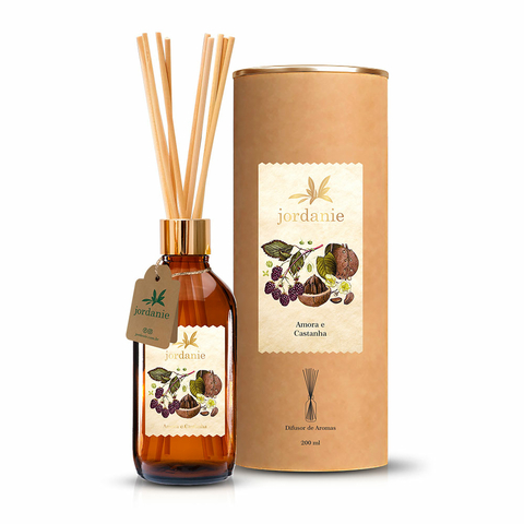 Difusor de Aromas Amora e Castanha - 200ml - Jordanie