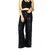 Calça Paete Cós Alto Pantalona Wide Leg Brilho Detalhe Forro na internet