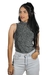 Regata Feminina Blusa Feminina Malha Canelada Lurex - loja online