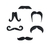 BIGODES MARCADORES DE COPO PRETO COM VENTOSA- (C/ 6 UNID.) - comprar online