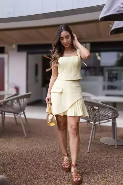 CONJUNTO LINHO ISABELLE AMARELO - comprar online