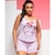 Imagem do kit de 3 Conjunto pijama feminino curto e blusa de alcinha estampada moda confortável