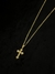 Corrente cordao masculino grumet 2,5mm banhado a ouro 18k+pingente Cruz