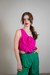 Flower 3D top hot pink - buy online