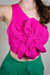 Flower 3D top hot pink on internet