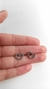 aros corazon strass