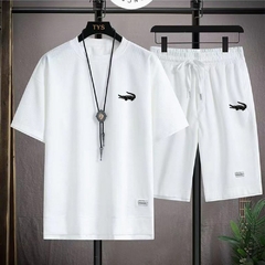 Conjunto de camiseta e shorts de manga curta masculino
