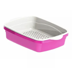 ￼Caixa de Areia Para Gatos Banheira Higiênica Furba 3 Peças Com Bandeja Sanitária e Peneira - DOGGIIES