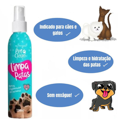 ￼Kit Limpador de Patas Patinhas + Orelhas Ouvidos + Lágrimas Pet Clean para Cachorro e Gato - DOGGIIES