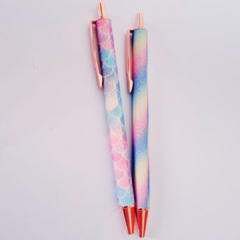 Kit com 2 canetas Esferográficas Tie Dye