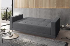 Sofá Cama 3 Lugares Casal Mônaco - Cor Cinza - Móveis Digital na internet