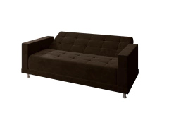 Sofá Cama 3 Lugares Casal Mônaco - Cor Marrom - Móveis Digital - loja online