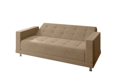 Sofá Cama 3 Lugares Casal Mônaco - Cor Areia - Móveis Digital - loja online