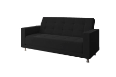 Sofá Cama 3 Lugares Casal Mônaco - Cor Preto - Móveis Digital - Móveis Digital: Estilo e Tecnologia em Cada Peça. Transforme seu Espaço com Inovação!