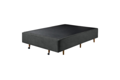 Base Box com Sapateira Embutida Solteirão - Sued Cinza - Unindo Praticidade e Estilo - loja online