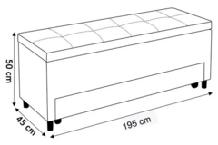 Imagem do Puff Baú Sapateira Solteiro - Sued Cinza - 80 x 50 x 48 - Beleza e Praticidade
