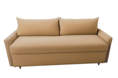 Sofá-cama Ápice 3 em 1 na cor bege, com almofadas macias e design moderno, ideal para conforto e praticidade.