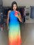 vestido longo multicolor na internet