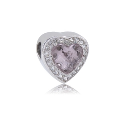 Charm corazón rosa