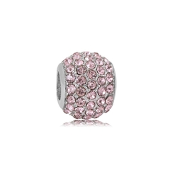Charm bola cristales rosas