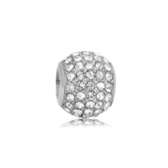 Charm bola cristales blancos