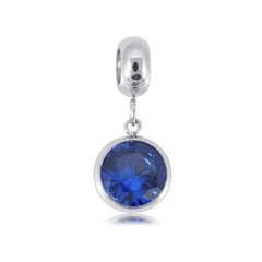 Charm con colgante de cristal