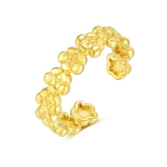 Anillo floral dorado