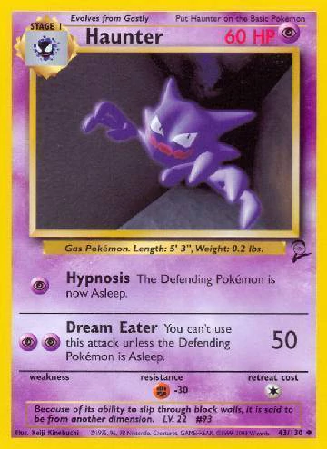 Carta Pokémon TCG - Haunter (Coleção Básica 2) - Incomum