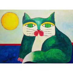 Aldemir Martins "Gato Verde" - comprar online