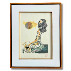 Aldemir Martins serigrafia assinada "Rendeira"