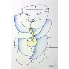 Inos Corradin cartão "Saxofonista" - comprar online