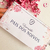 Cartão de reserva para pais dos noivos, com design floral e texto em destaque.