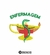 Emblema bordado representando o curso de enfermagem, com uma lanterna, uma cobra e uma cruz vermelha.