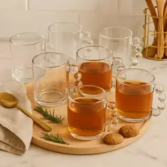 SET TAZA-JARRO VIDRIO X 6 UNID.
