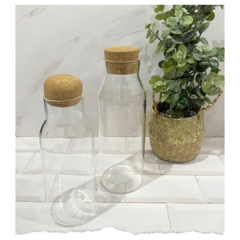 BOTELLA VIDRIO TAPON CORCHO 1100ML
