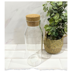 BOTELLA VIDRIO TAPON CORCHO 1100ML - comprar online